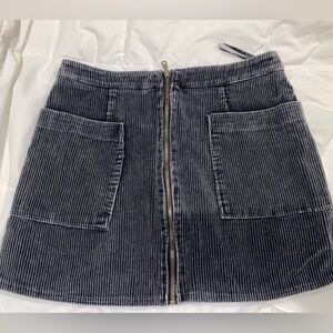 She + Sky Charcoal Striped Skirt